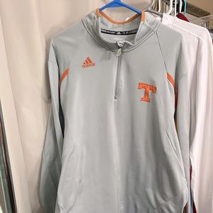 Mens University of Tennessee Vols Adidas Climalite pullover gray with orange 2XL